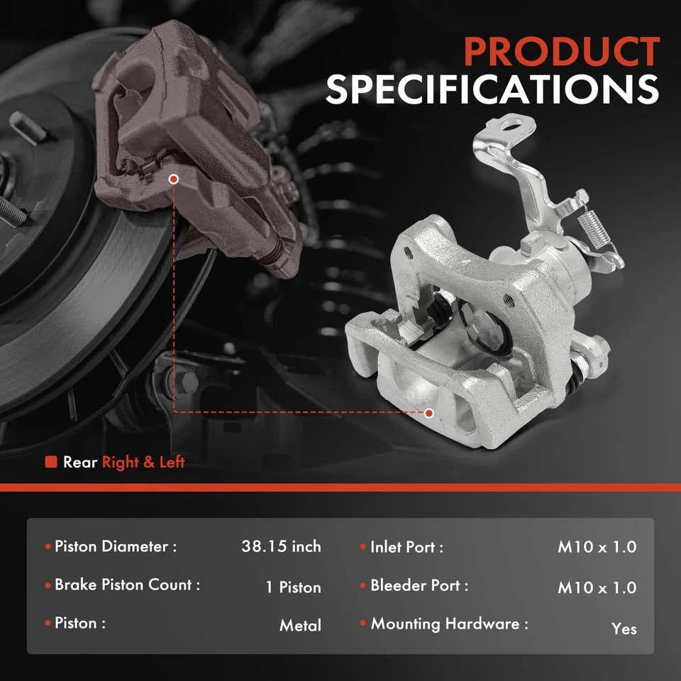 Pinza de freno trasera 2 piezas para Toyota Matrix 2009-2013 Pontiac Vibe 2009 2010 tracción delantera Foto 2 de 4