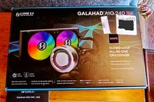 LIAN LI GALAHAD AIO Liquid CPU Cooler 240mm Radiator RGB -- WHITE
