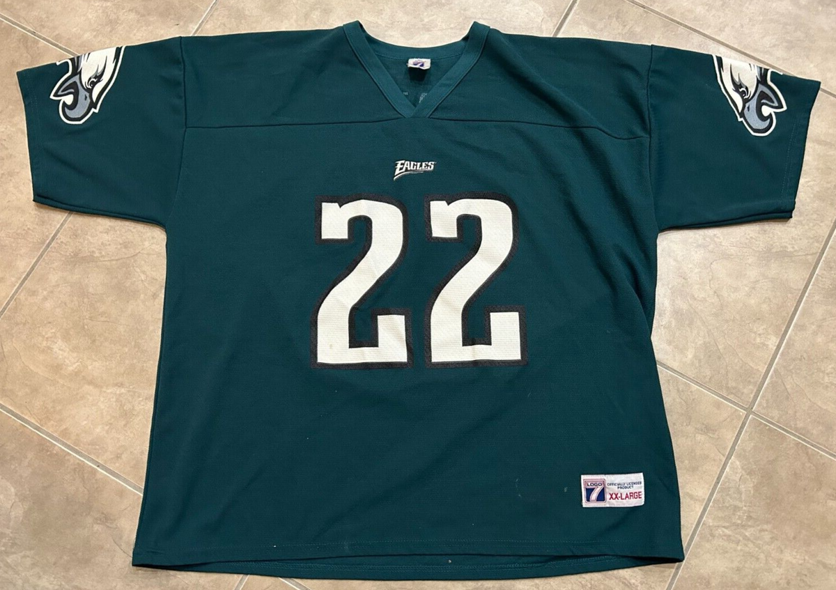 Vintage Duce Staley 22 Philadelphia Eagles Logo 7 Adult NFL Green