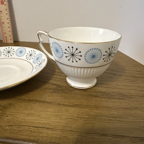 Vintage Colclough Bone China Starburst Atomic Teetasse und Untertasse Set England - Bild 6 von 6