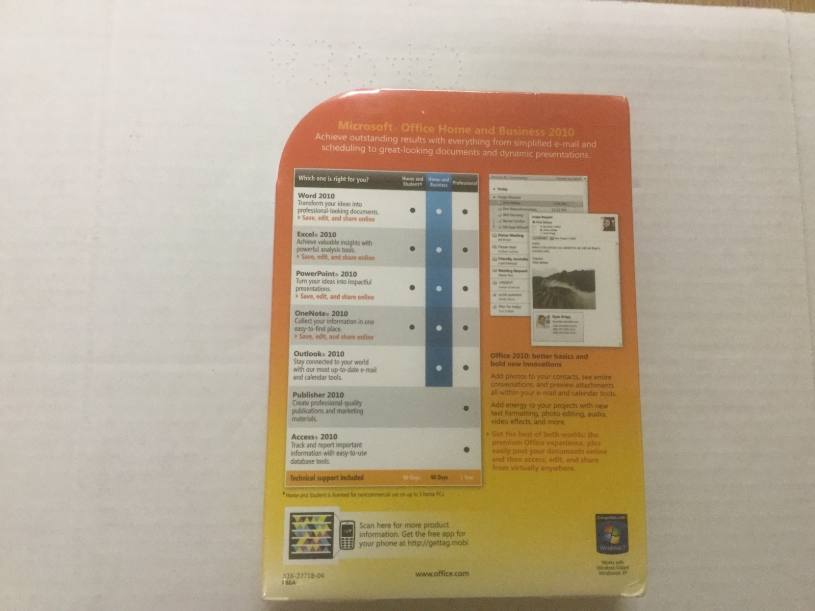 Microsoft Office Home And Business 10 Full Retail Box 32 64 Bit Ver New Sealed Ebay