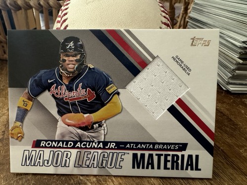 Ronald Acuna Jr 2024 Topps Major League Material #MLM2-RAJ Game-Used (MEM) - Picture 3 of 6
