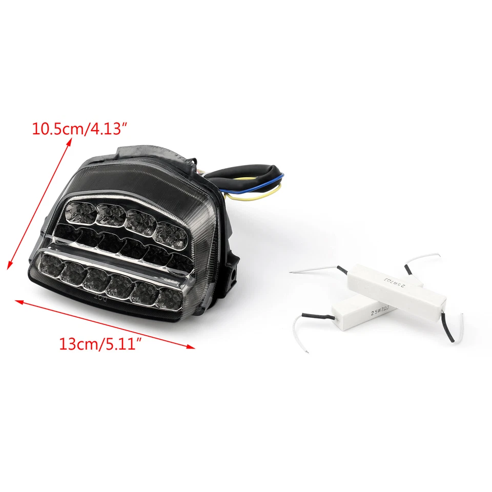 Señales de giro de luz trasera LED integradas para Honda CBR1000RR 2008-2016 Smoke EE. UU., Foto 2 de 4