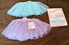 Baby Girl Mint/ Purple Tutu Colors and 6pc Hair Accessory Set