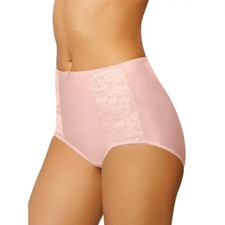 Bali Double Support Full-Cut Cuff Pink Shaper Brief Plus Size 10/3XL