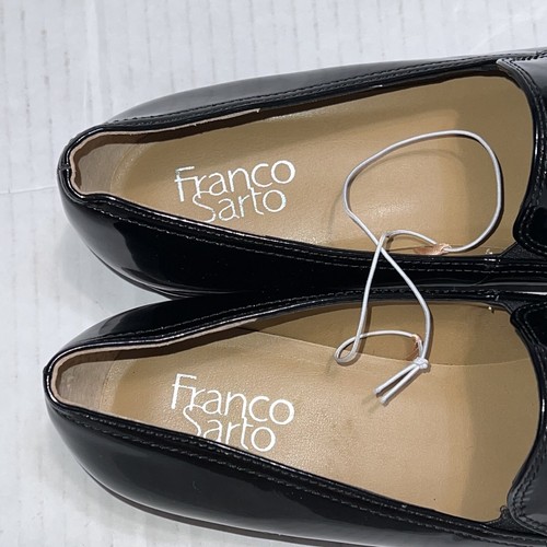 Franco Sarto Shoes 10M Black Loafers Platform Cypress Work Dressy Shiny Patent - Bild 9 von 11