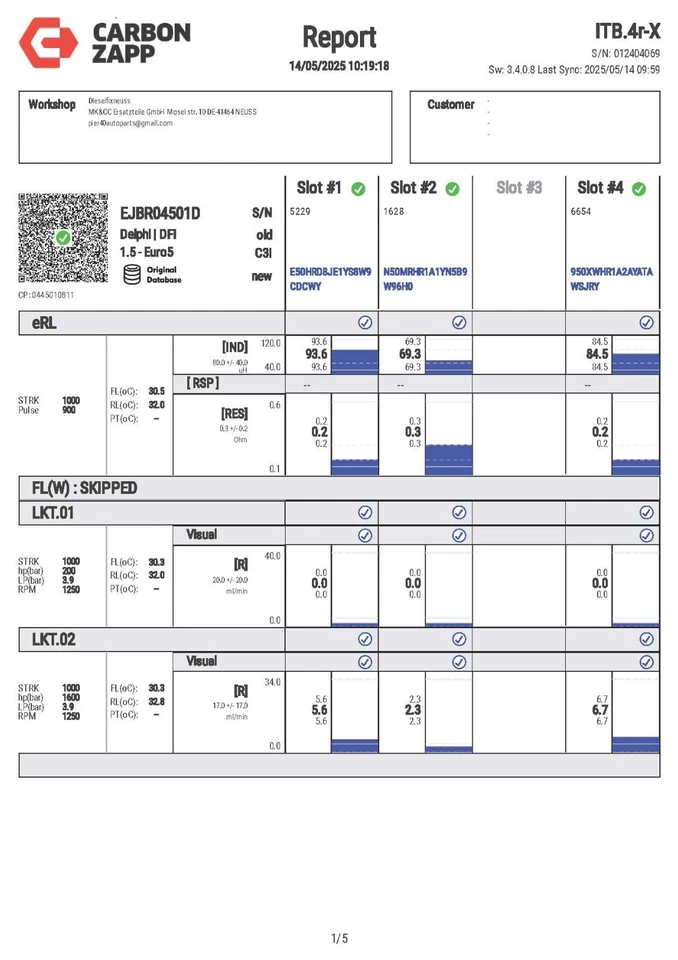 4x INYECTOR INYECTOR SSANGYONG KYRON ACTYON EJBR04501D A6640170121 - Imagen 3 de 4