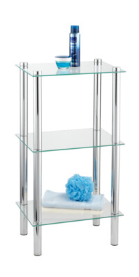 WENKO Wand Regal YAGO 3 Glas Ablagen Badezimmer Gäste WC Handtücher Accessoires