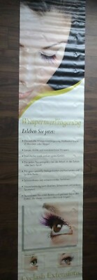 XTREME LASHES * WIMPERNVERLÄNGERUNG WIMPERN STUDIO WERBEBANNER SCHAUFENSTER DEKO