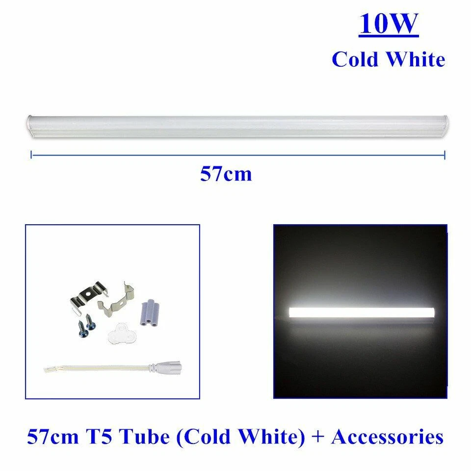 LED T5 T8 Fluorescent Tube SMD Light Tube Bulb Lamp Kitchen Indore 220v 12W 60cm - Image 2 of 4