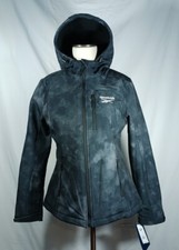 NWT Reebok Jacket Softshell Full Zip Black Tie Dye Hooded OLRB395H Women's Small