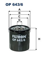 Filtron OP 643/6 ÖLfilter FÜR Dacia Lada Renault