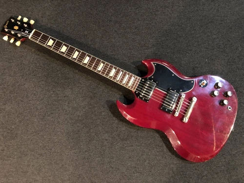 Electric Guitar Greco SS-600 Cherry Red SG Type Mahogany Body 6 0347