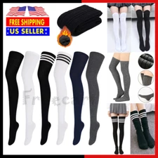 Girls Ladies Women Thigh High Over the Knee Socks Extra Long Cotton Stockings US