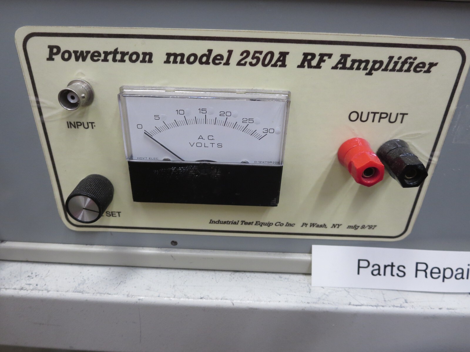 Industrial Test Equipment Co. , 250A, "Powertron" RF Amp., FOR PARTS &/OR REPAIR eBay