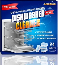 Dishwasher Cleaner and Deodorizer Tablet -24Tablets Deep Cleaning Descaler for D