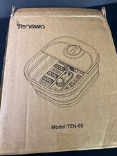 Tenswa Collapsible Foot Spa Bath Massager with Heat, Bubbles, Pedicure Foot S...