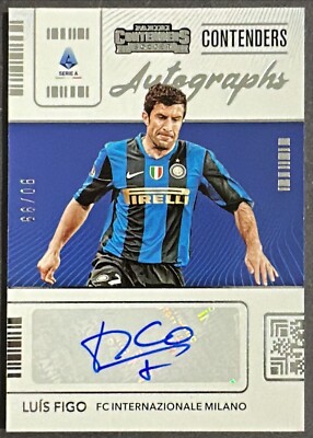 2021-22 Chronicles Luis Figo Auto /99 Serie A Contenders