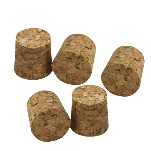 Solid Cork Bungs Stoppers  x 5 - To Fit 1 Gallon Demijohn / Airlock - Home Brew