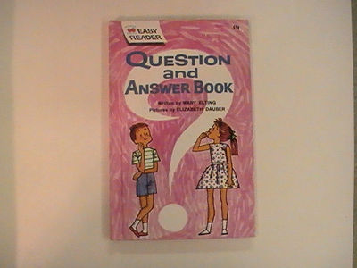 #ad #ad Question and Answer Book 1963 Mary Elting Elizabeth Dauber Wonder Books Reader $15.03
