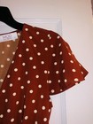 Mod On Trend Polka Dot Rust Short Sleeve Romper Playsuit Small Brown Pretty — photo 5