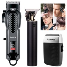 Mens Hair Clipper Professional Hair Trimmer Barber Clipper Set Cordles Trimmer