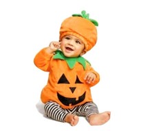 NWT 25Hyde and Eek Toddler Halloween Pumpkin Halloween Costume with Hat 12-18M
