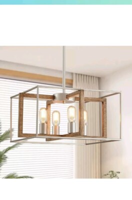 XINGQI Modern Chandelier Square Light Fixtures Farmhouse Pendant Lighting for...