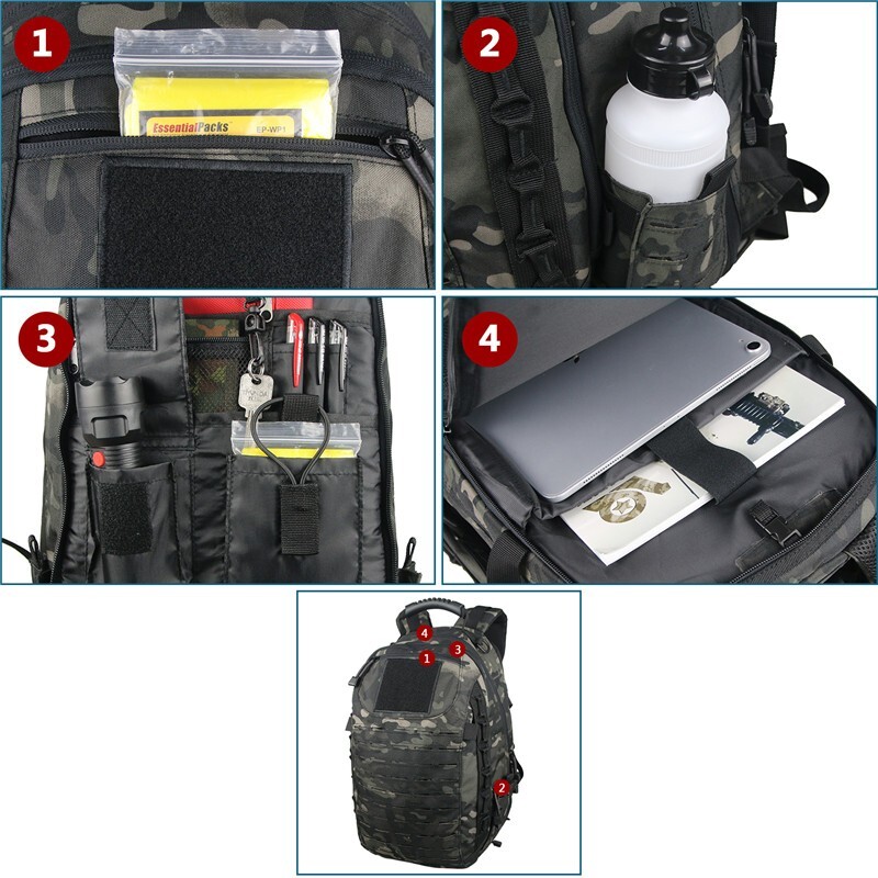 Tactical Military Molle Backpack Army Rucksack Travel Hiking Camping