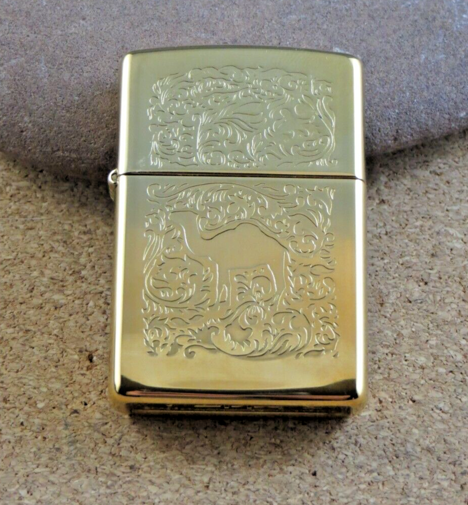 ZIPPO　　オルゴール付き Zippo 20903 Gold Floral Flourish Brushed Brass | eBay