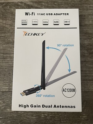 Tech Key Ac1200 Driver Dual Band High Gain Antenna 11AC 1200Mbps USB AC1200 WiFi Adapter ...