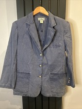 Ll.bean Womans Blazer, Uk Size 4, Padded Shoulders