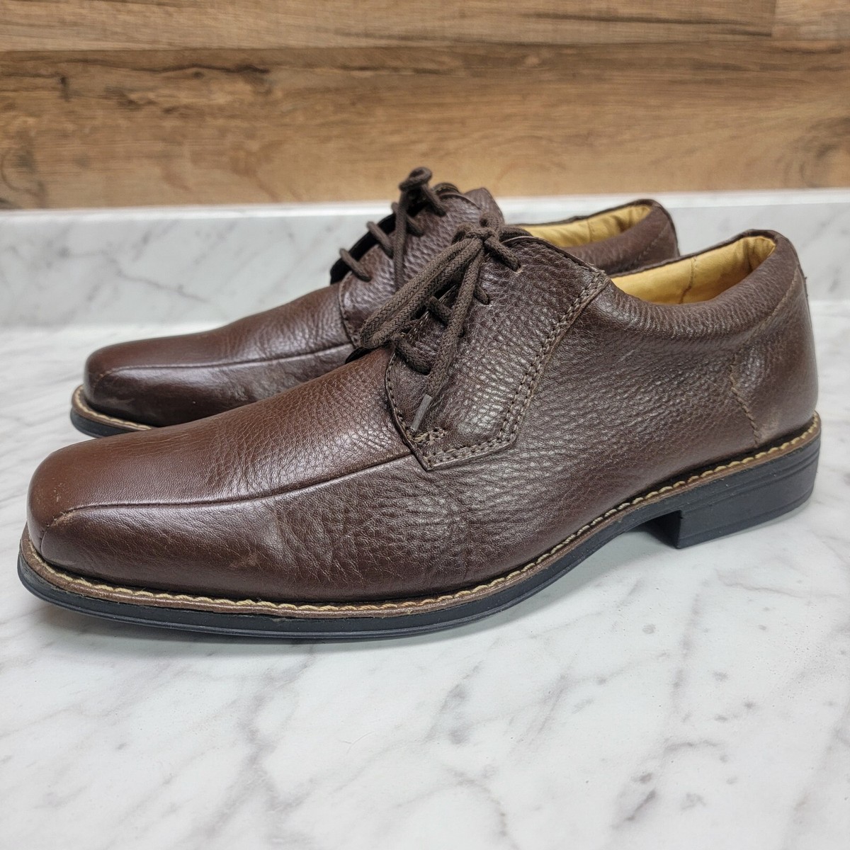 Sandro Moscolini Shoes Mens 10 Oxford Derby Leather Brown Cap Toe Formal Dress Sandro Moscoloni Dress Shoes for Men with Upper Leather  main image 3