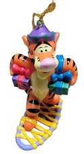 Vintage Disney Winnie The Pooh Tigger Christmas Tree Ornament Snowshoe Snowboard