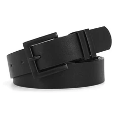 Women's Leather Belt for Jeans Pants Dresses Fashion Ladies Belt Black Waist ...