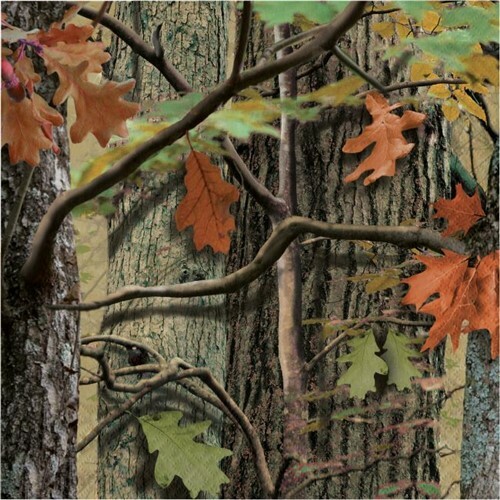 Hunting Camo Beverage Napkins Paper 18 Pack Camouflage Birthday Party Tableware - Picture 1 of 2