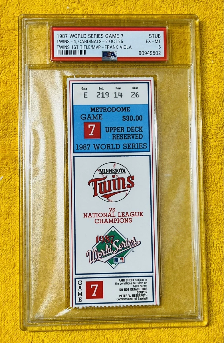 Minnesota Twins Baseball 1987 Vintage Sports Ticket Stubs for sale