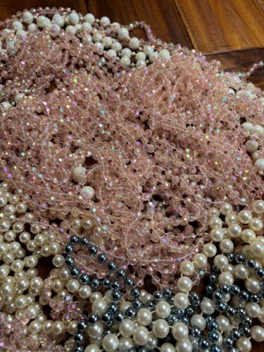 New Beaded Strands Mixed Garland Strands Lot Set of 17 DIY Vintage Craft Sets - Picture 2 of 20