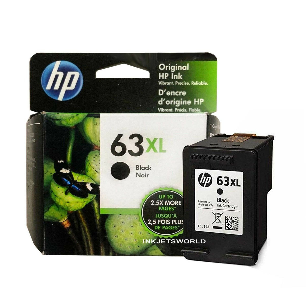 インク　hp 63xl Genuine HP 63XL Black Ink Cartridge in Retail Box Genuine 63
