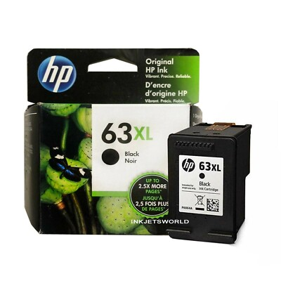 #ad #ad HP 63XL Black Ink Cartridge in Retail Box Genuine HP63XL $54.99