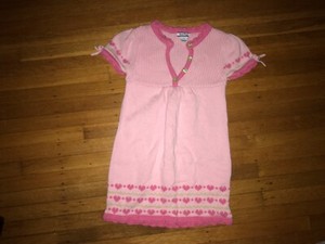 pink and green sweater dress