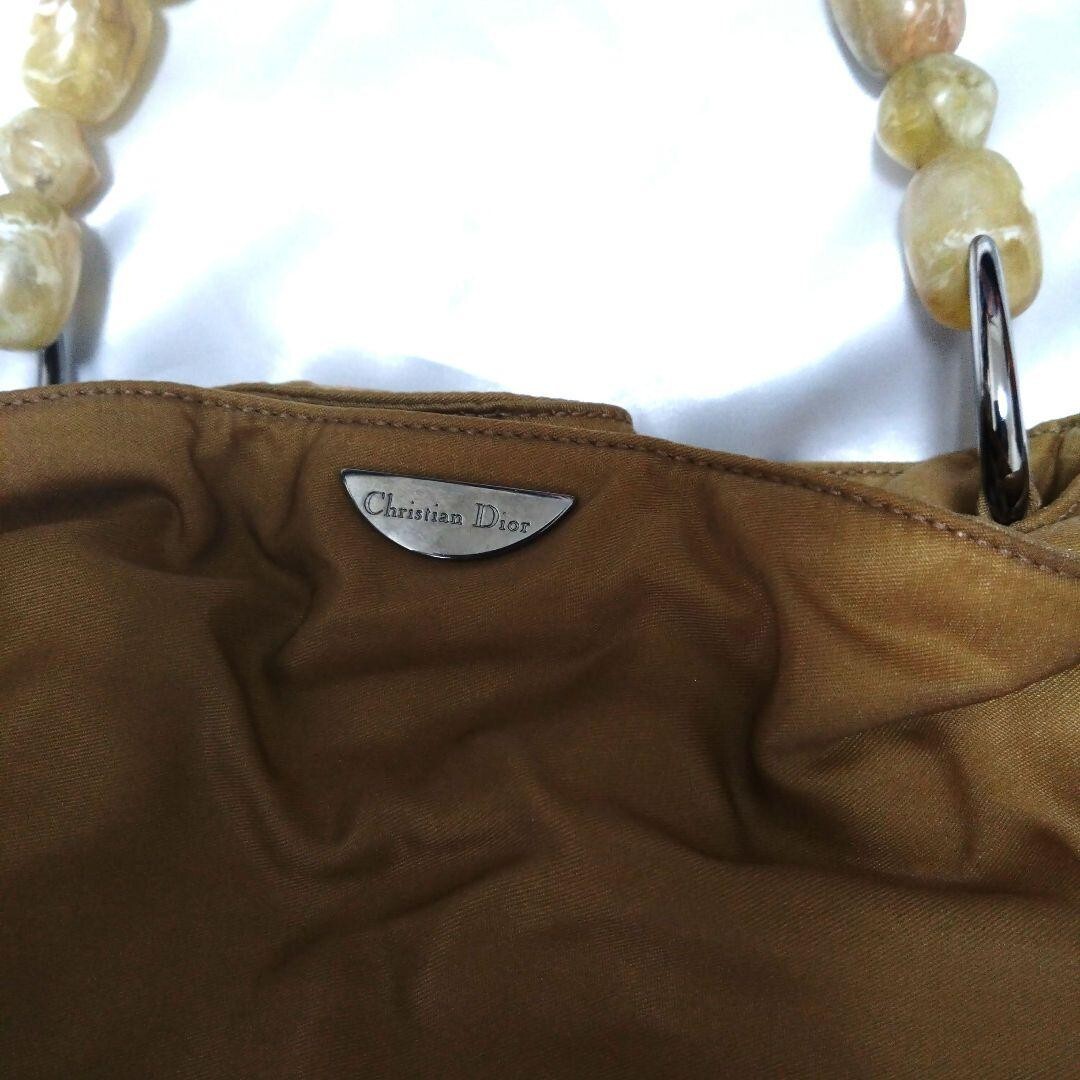 CHRISTIAN DIOR Maris Pearl Stone Nylon Handbag for Womens Bag 