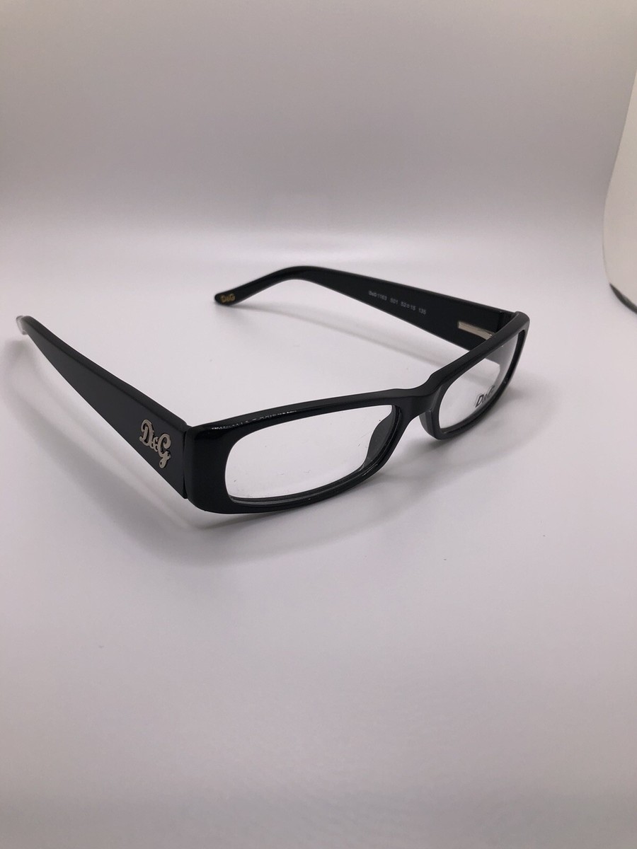 Dolce and Gabbana D&G 1163 Color 501 52-15-135 Black glasses