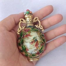 NEW Antique Chinese Snuff Bottle Collection Inlaid Painted Noctilucent Ornaments
