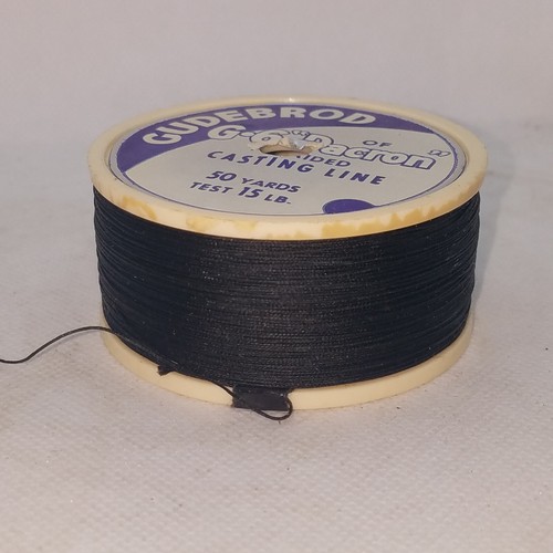 Gudebrod G 6 Dacron Braided casting Line 50 yards 15 lb test black new old stock - Picture 2 of 2