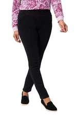 Denim & Co. Cozy Touch Slim Straight Jeans Black