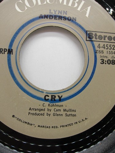 Lynn Anderson - Simple Words & Cry - Columbia 45 RPM 1972 - Picture 4 of 4