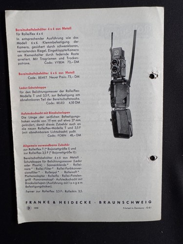 #A0885- Rare brochure d'information Rolleiflex n°14, brochure, - Photo 2/2