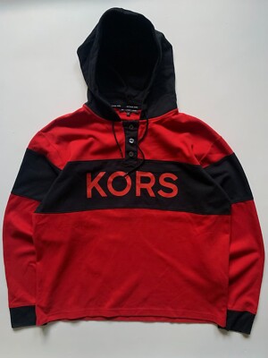 Michael Kors Polokragen Spellout Hoodie XL