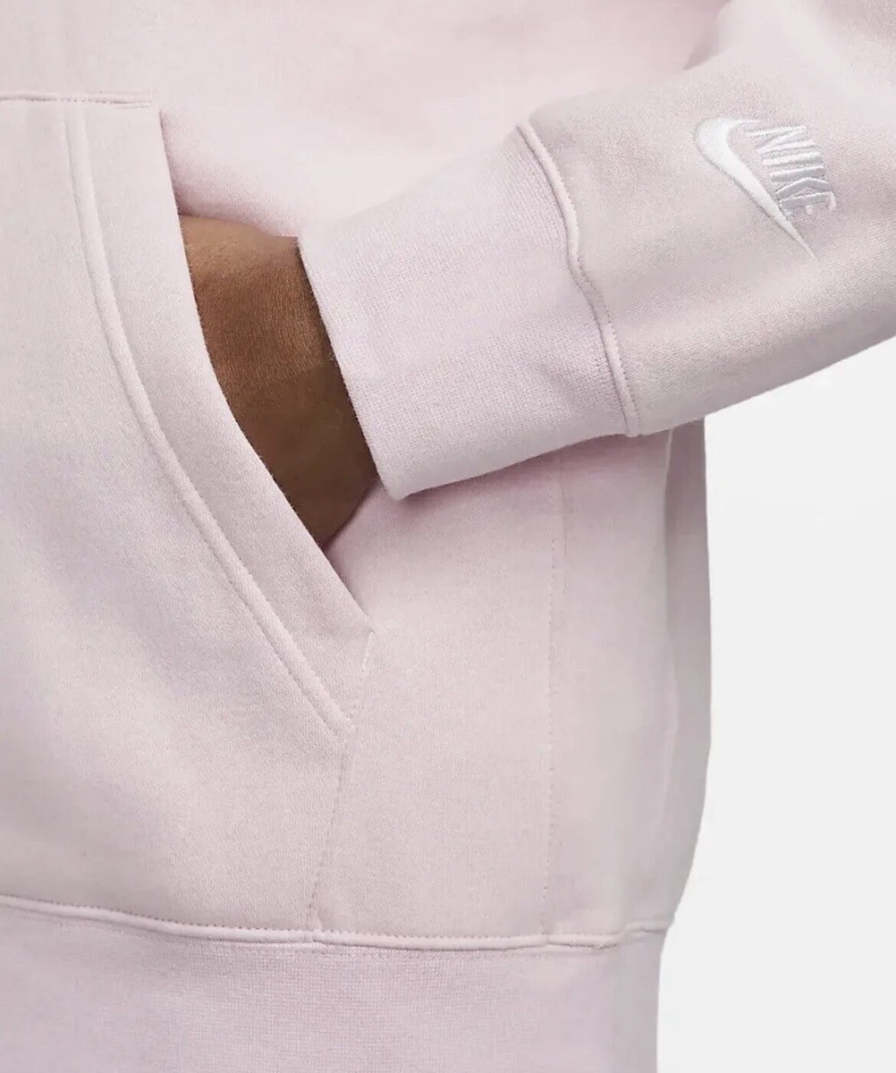 🔥Nike Sportswear club Fleece Graphic Pullover Hoodie Pink